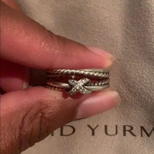 David Yurman X cross over ring